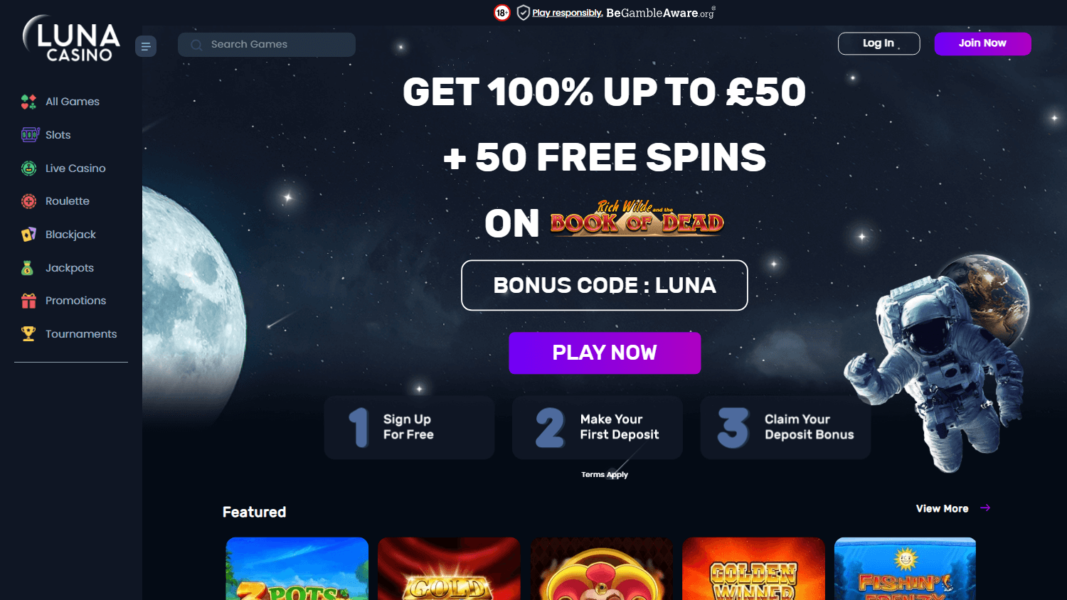 LunaCasino Desktop screenshot