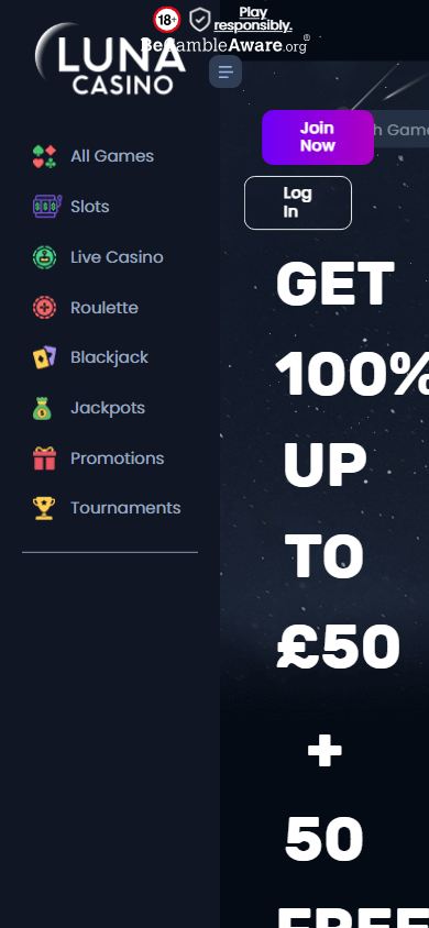 LunaCasino Mobile screenshot